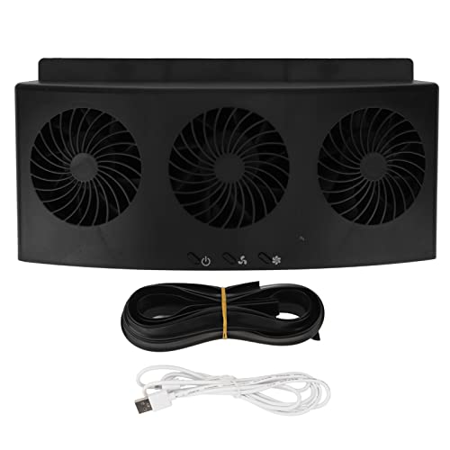 Car Exhaust Fan, 3 Cooler Car Auto Front Rear Window Air Vent Exhaust Fan Car Ventilator, USB Powered Air Purifiers Vehicle Radiator Vent, Exhaust Fan for All Cars (black) by banapoy - Used condition - US$24.86