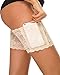 Produktbild UMIPUBO Elastische Oberschenkel Socken Damen Lace Schenkel-Band Anti-Chafing Bands Anti-Rutsch Oberschenkelbänder mit Cellphone Tasche (M:60-65cm, Beige (1 Paar))