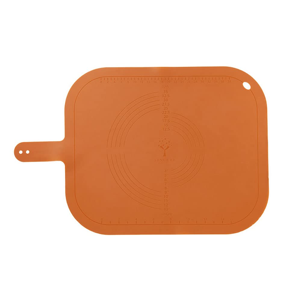 Tappetino in Silicone per Pasticceria, Tovaglietta da Tavolo/Banco 19,5'' X 29'', Tappetino per Laminazione, Tappetino per Impastare/Fondente/Crostata, per Cucina Domestica,Arancia