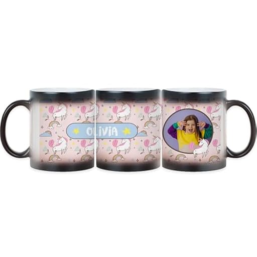 Wanapix | Taza Personalizada con Nombre y Foto | Taza Mágica | Regalo Original de Cumpleaños | 325ml | Apta para Microondas | Unicornios | Ya disponible en tu tienda friki favorita! En mundofriki.es!