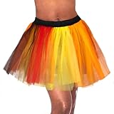 Dmaiy Thanksgiving Turkey Tutu for Women Adults Running Orange Brown Tutu Skirt Sequin Turkey Headband Costume Festival (Orange Brown B)