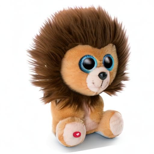 NICI 46950 Original – Glubschis Cliff 25 cm – Kuscheltier Löwe mit großen Augen – Flauschiges Plüschtier mit Glitzeraugen – Schmusetier für Kuscheltierliebhaber, braun/braun