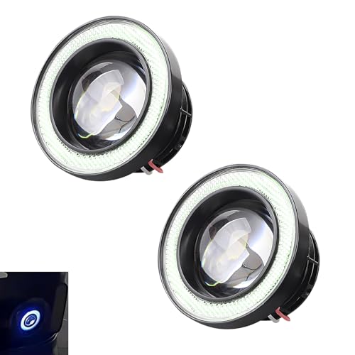 CyperFair 2 PCS Car Angel Eye LED Fog Light, 3"