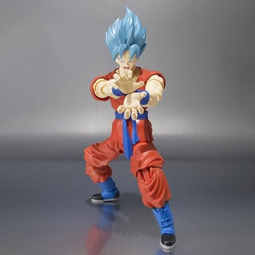Db Blue Hair Shf Son Goku Action Figure Movable Collectible Doll Super Saiyan Kakarotto Shf Model Toys 6.2 Inch Fashionmore Green Life #TOP4