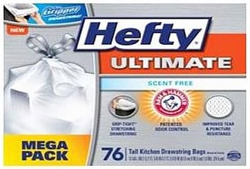 Hefty Kitchen Trash Bag The Gripper 13 Gal. 0.9mil 38 / Box