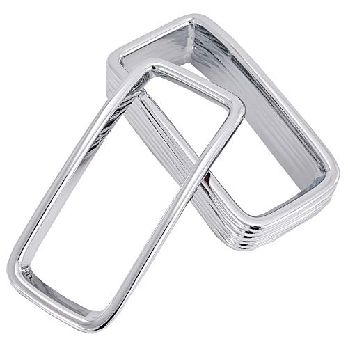 Image of Front Grill Inserts for Jeep Renegade 2019-2023 ABS Chrome Silver | Front Grille Frame,Tape Install No Drill /Cut,Scratch-Resistant, Dustproof, Stylish & Easy Clean
