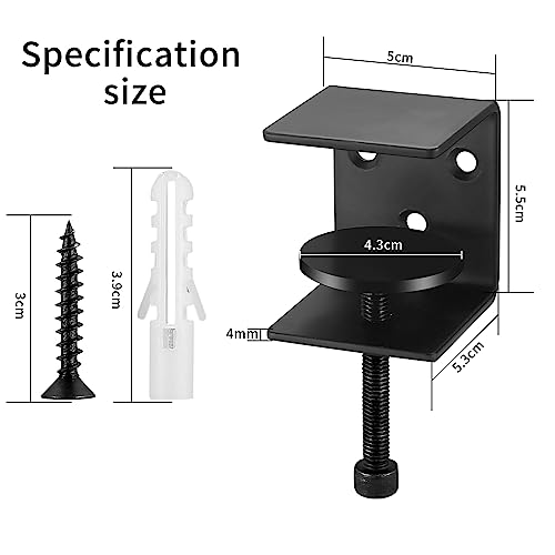 2 Stk Regalhalterung Wandregal, verstellbaren Tischklemmen, Wandkonsole Regalträger Klemmen, Wandträger Regal, für Schlafzimmer, Küche, Badezimmer, Regal