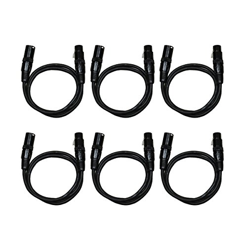 Audio2000s XLR ���� XLR �}�C�N�P�[�u�� (2�{�p�b�N) 3Ft 6Pack