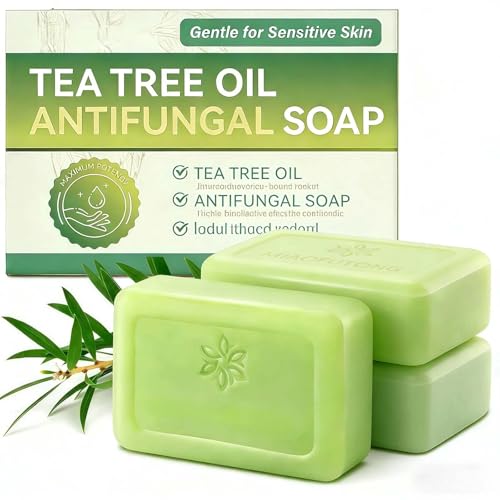 Tea Tree Soap 3x 100G - Natural Tea Tree Body Wash for Sensitive Skin, Body, Hair & Shaving - with T/ea Tr/ee Oil, Gentle Formula, Rinse Easily