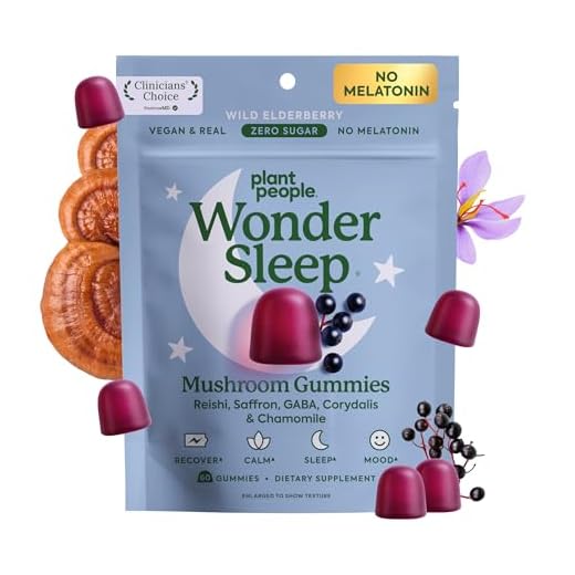 Plant People WonderSleep Mushroom Gummies Supplement for Sleep, 60ct