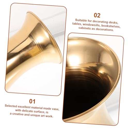 Vase en acier inoxydable Alasum 700ml design moderne et durable pour decoration table - 4