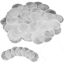 120 Pcs Round Natural Shells Capiz Sea Shells 2 Inch Oyster Shells for Crafting with 2 Holes Sea Shell Discs