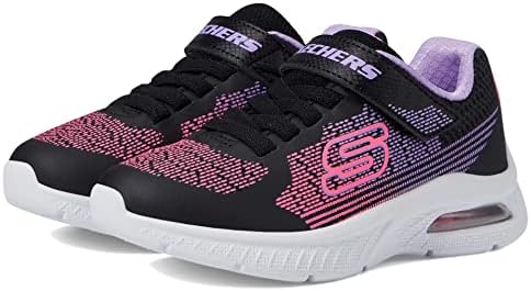 Skechers Kids Girls Microspec Max Plus-Ombre Da Sneaker, Black/Lavender, 1 Little Kid | Image 3