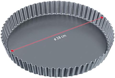 Westmark Forma do quiche z podnoszonym spodem, ø 28 cm, Z powłoką antyadhezyjną, Walcowana na zimno stal, Back Profi, Antracytowy, 33932260