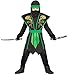 Produktbild Guirca Ninja Kostüm Kinder grün-schwarz mit schicker Rüstung Halloween Karneval - Ninja Kostüme für Kinder Jungen (128/134) (Herstellergröße: 7-9 Jahre)