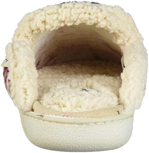 Dearfoams Women's Multicolor Textured Knit Suff with Wide Widths Slipper, Cabernet, Small Wide Wide US | Image 1