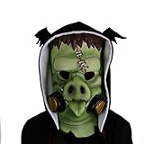 FPOLAN Roadhog Mask Steampunk Black Cyber Guardion Goth Rave Steam Punk Cosplay Mask for Adult Halloween (Latex)