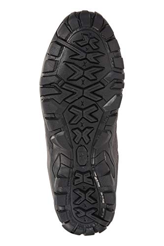 Mountain Warehouse tênis de caminhada masculino - cabedal de camurça, Dark Grey, 12
