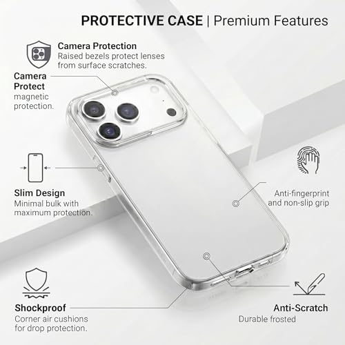 Image of amazon basics for iPhone 17 Pro Premium Transparent Soft Silicon Crystal Clear Back Cover [Transparent]
