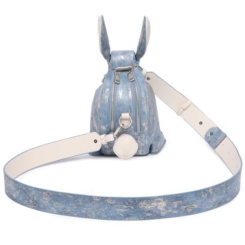 Women Luxury Fun Rabbit Shaped Crossbody Shoulder Bag PU Leather Unique Novelty Cute Rabbit Purse3
