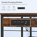 HOOBRO 20-29-37 Gallon Fish Tank Stand with Power Outlet and LED Light, Aquarium Stand with Storage Shelves, 35.4" L x 15.7" W, Reptile Tank Stand with Stable Metal Frame, Rustic Brown BF80UDFT01 - Image 4