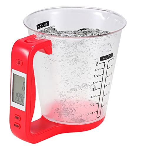 Digital Kitchen Scale and Measuring Cup - High Accuracy LCD Display Temperature Grams Measuring Cup - Detachable Electronic Measuring Cup Scale, Household Jug Scales for Milk Sugar Oil Flour