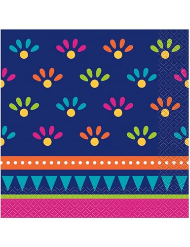 Boho Fiesta Luncheon Paper Napkins (Pack of 20) - Vibrant & Fun Party Essentials, Perfect for Fiesta, Birthdays, or Boho-Themed Parties & Celebrations