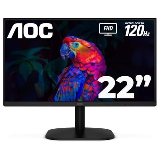 AOC 22 Inch Computer Monitor FHD 120Hz Overclocked VA HDR, 22B35HM23