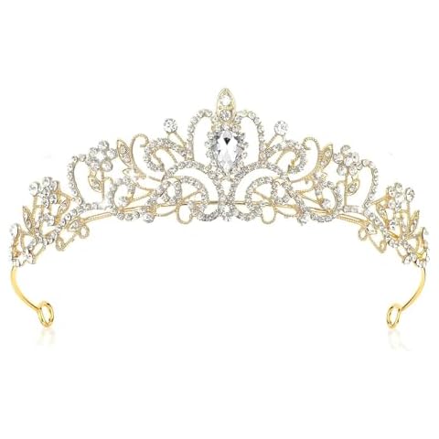 Gold and Silver Crystal Tiaras for Women Cover