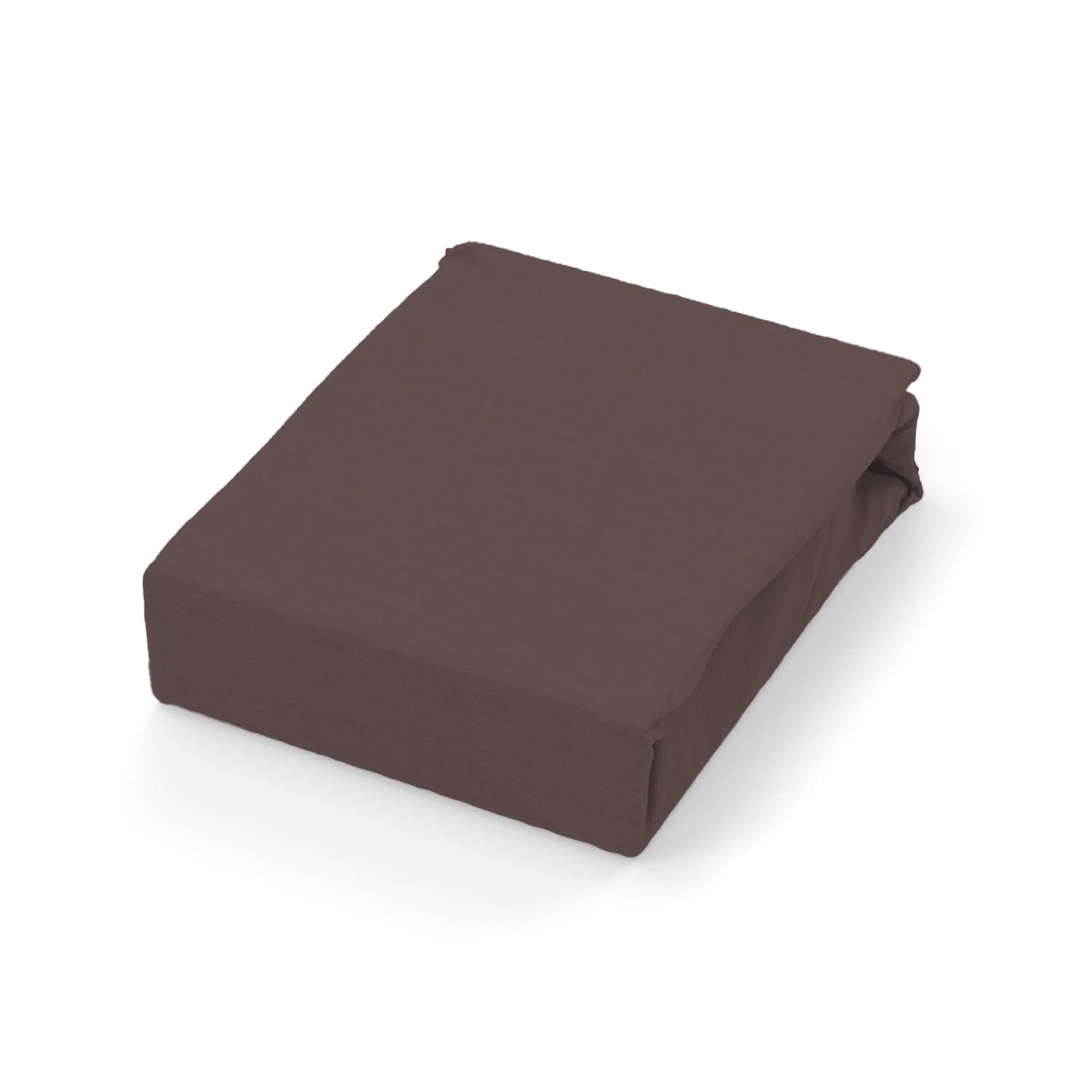 Soleil d'ocre, Plain Brown Cotton Flat Sheet, 57 Thread Count, 260 x 300 cm - Image 2