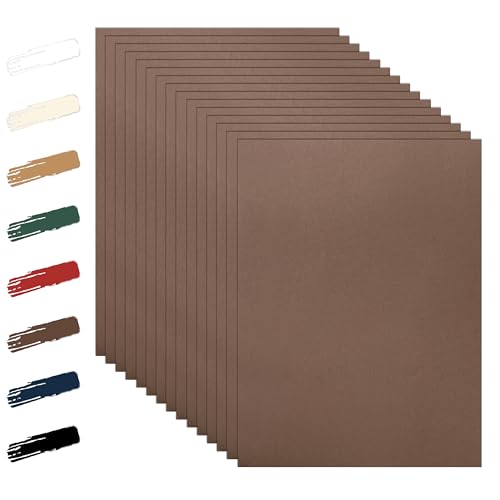 Guakicae 28 Sheets Coffee Color Cardstock 8.5 x 11