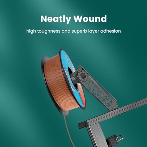 Image of Wood PLA Filament 1.75mm Brown 1KG, 15% Real Wood Fiber Infused, Perfectly Wound, Consistent Diameter + /-0.03mm 3D Printer Filament (Rosewood Color Tone)