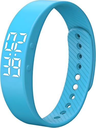 GEBYUI 手表型??器 男女通用 多機能カロリー監視・振動目覚まし・LED 電子表示 シリコンストラップ シンプル時尚デザイン 学生・成人向け 誕生日・夏休み・感謝祭など多節日プレゼントに最適