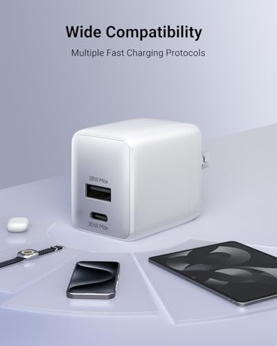 wegear USB C Fast Charging Charger, 30W Dual-Port GaN Nano Charger with Foldable Plug - image 7
