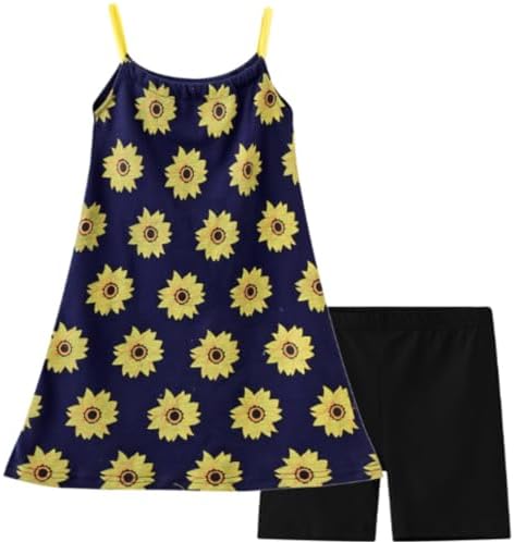 Toddler Girl Summer Short Sets Sleeveless Halter Neck Halter Neck Slip Dress Shorts Home Wear Outfits Clothing Sets