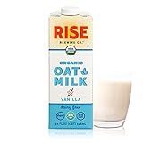 RISE Brewing Co. Vanilla Oat Milk USDA Organic & Non-GMO, Vegan & Non-Dairy, 32 fl. oz. Cartons (6 pack)