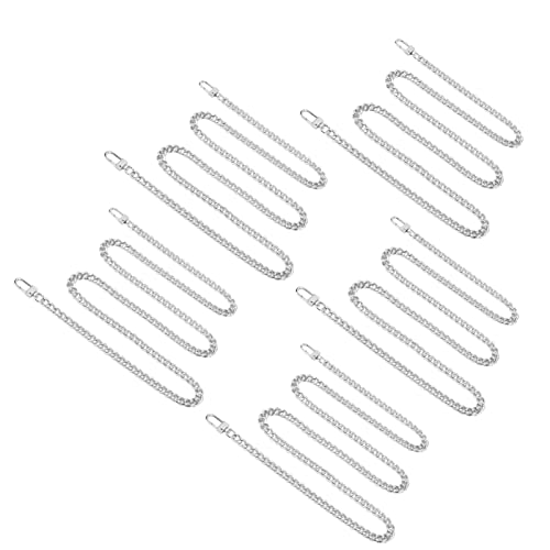 Chaîne de bijoux, chaînes gourmettes en métal en aluminium 5 pièces antirouille facile à stocker couleur durable pour colliers à faire soi-même(Argent) Cover