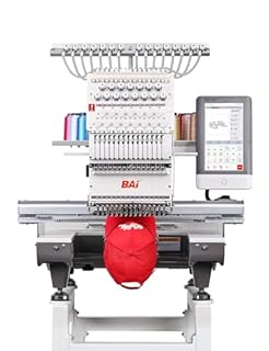 BAi The Mirror 15 Needle 20"x14" Large Area Commercial Embroidery Machine,1200 SPM High Speed & 850 SPM on Hat,Institch OS5 Intuitive Control,Software included Wi‑Fi/USB Transfer