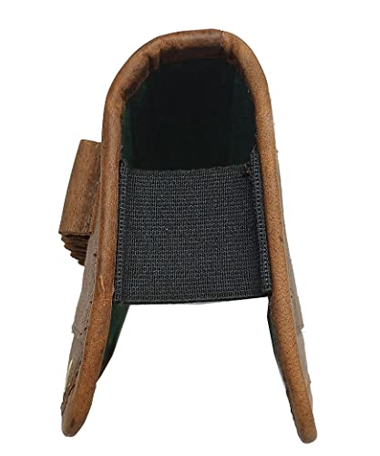 Leather Gun Buttstock Cover Cheek Rest Pad With Rifle Shell Holder Ammo Cartridge 30-06,30-30 .308 (Left Hand - Rustic Brown) #TOP7