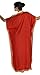 Treasures Of Morocco Moroccan Women One Size Caftan Hand Made Breathable Cotton with Gold Hand Embroidery Long Length Red