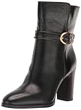 Franco Sarto Womens Informa Wren Buckle Detail Heeled Booties Black Leather 8 M