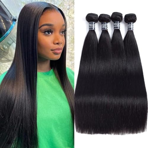 Amella Hair Brazilian Straight Hair 4 Bundles 10A Unprocessed Virgin