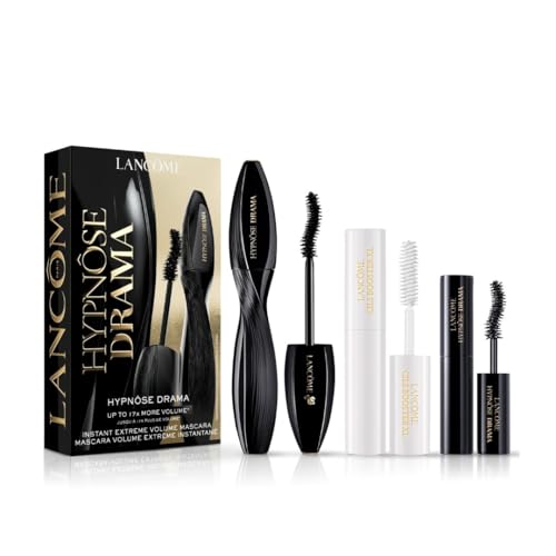 Lancôme Hypnôse Drama Mascara Set, Ultimate Volumising Eye Routine with Jojoba Oil, includes Full Size Mascara, Travel Size Mascara and Mini Cils Booster XL Primer