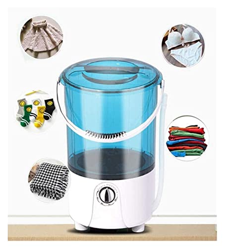 ZHZHUANG Tragbare Waschmaschine Mit Ablass Korb Blaulicht Antibakteriell Schleuder Und 3 Kg Wäsche Geeignet Für Wohnungen Camping Dorm/Schwarz - Image 3