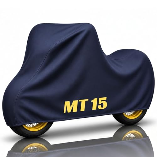 Image of Puroma-Pro Heavy Duty Waterproof Bike Cover Compatible for MT 15 Bikes - Outdoor Motorcycle Cover Windproof Buckle, UV Protection & Dust Resistant Full Body Cover