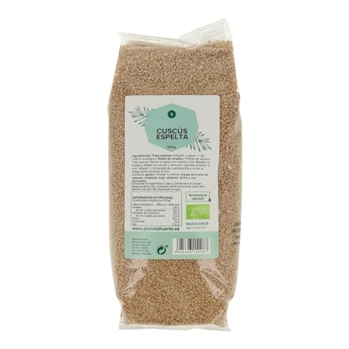 PLANETA HUERTO | Cuscús de espelta ECO 500 g | Alternativa Ecológica, Rica en Fibra y Proteínas para Platos Nutritivos