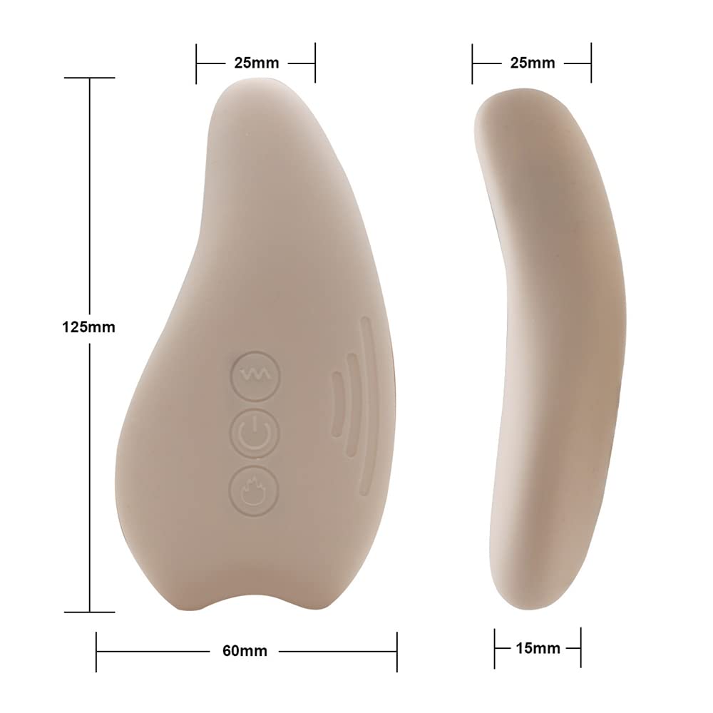Masajeador de lactancia, masajeador de pecho de silicona suave, calor + vibración para canales vertiginos, flujo de leche mejorado después del parto