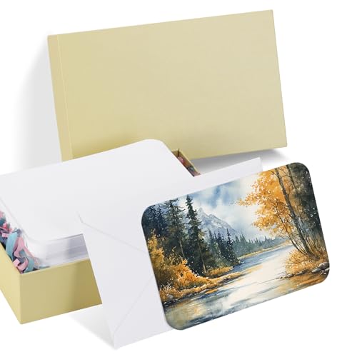 Cartes postales aquarelle et enveloppes pour peindre et envoyer vos voeux personnalisés