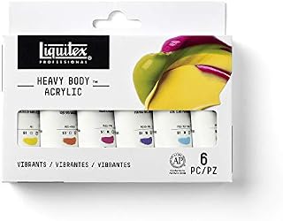 LIQUITEX Professional Acrylic Heavy Body Set of 6 x 22 ml Vibrant Colours