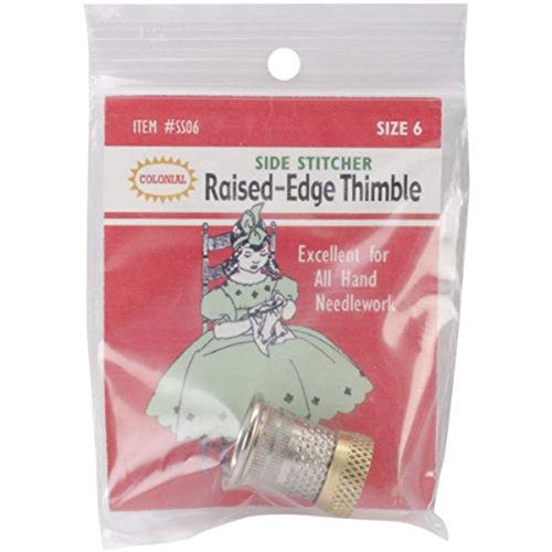 Colonial Needle SST-6 Raised Edge Thimble, Size 6